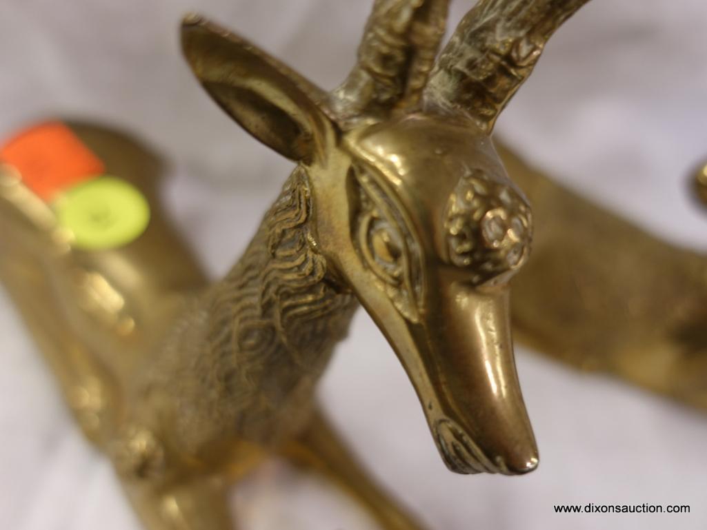 (DIS)PAIR OF INTRICATELY DETAILED DEER FIGURINES