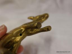 (DIS)SET OF BRASS FAWN FIGURINES