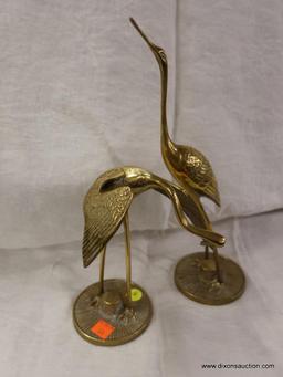 (DIS)VINTAGE BRASS CRANE FIGURINES