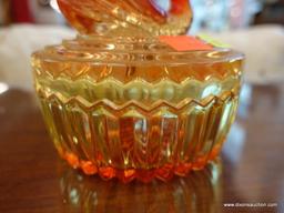 JEANNETTE GLASS AMBERINA LIPSTICK HOLDER