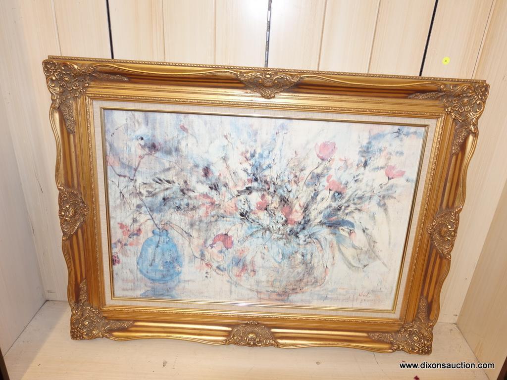 LARGE FRAMED EDNA HIBEL PAINTING