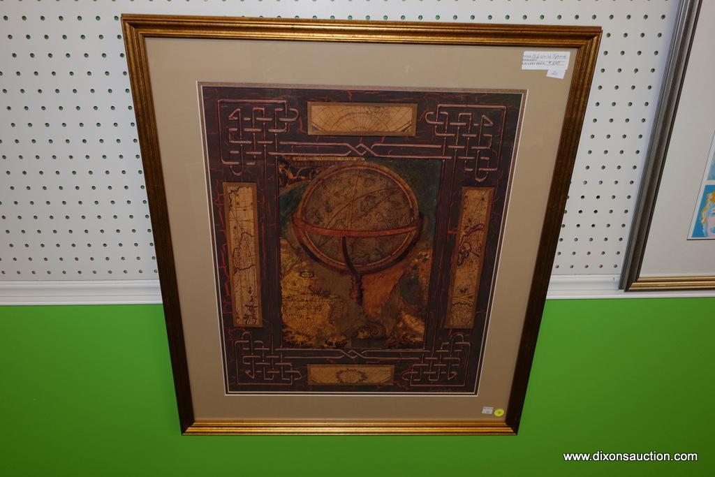 FRAMED AND MATTED "OLD WORLD SPHERES" 20