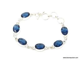 BLUE SAPPHIRE QUARTZ BRACELET