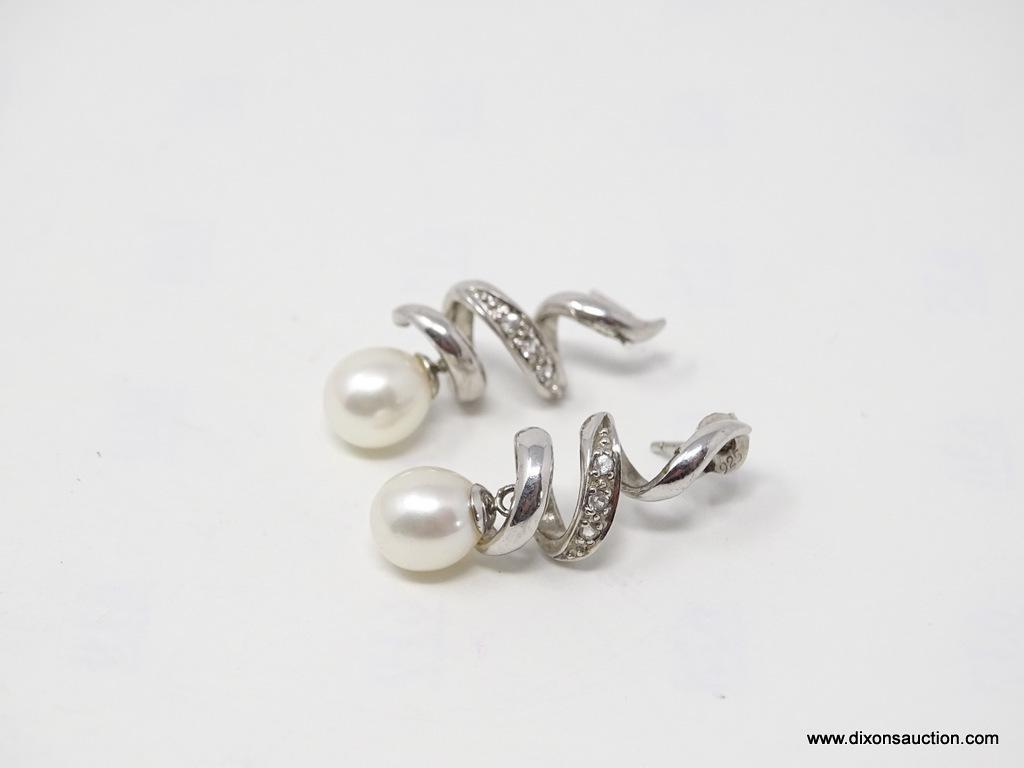 .925 LADIES PEARL EARRINGS