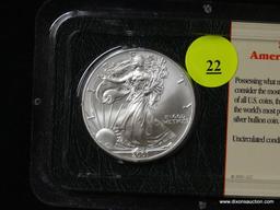 2001 SILVER AMERICAN EAGLE, UNCIRCULATED