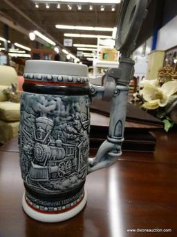 VINTAGE BEER STEIN; HANDCRAFTED BY CERAMARTE IN BRAZIL EXCLUSIVELY FOR AVON. DATED 1982, NUMBERED