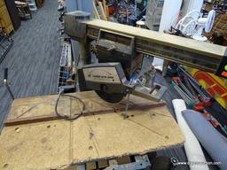 POWR KRAFT 10 IN RADIAL ARM SAW; MONTGOMERY WARD POWR KRAFT 10 IN RADIAL ARM SAW MODEL T.P.C 2610C.