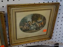 SET OF VICTORIAN PRINTS; SET OF TWO VICTORIAN PRINTS. ONE IS TITLED " LA DANSE EN ROUND" AND SHOWS 6