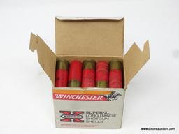 12 GAUGE AMMO; WINCHESTER SUPER-X LONG RANGE. 12 GAUGE, 2 3/4 INCHES, 7 1/2 SHOT, 1 1/4 OZ SHOT. 3