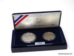 1991-1995 WORLD WAR II 50th ANNIVERSARY COMMEMORATIVE TWO COIN PROOF SET, PROOF SILVER DOLLAR & CLAD