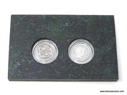 1903 & 1916 BARBER DIMES, UNCIRCULATED, IN PRESENTATION BLOCK