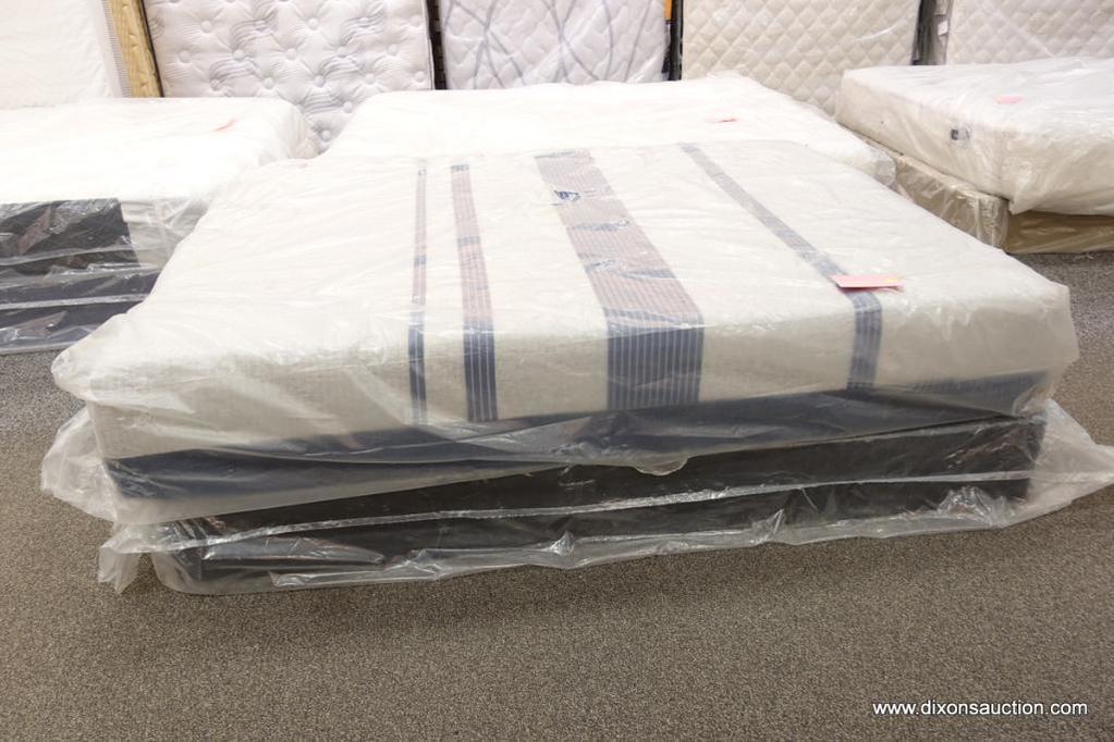 QUEEN MATTRESS AND BOXSPRING SET; NEW SERTA QUEEN SIZE ICOMFORT BLUE 300 ZIP MATTRESS & BOX SPRING