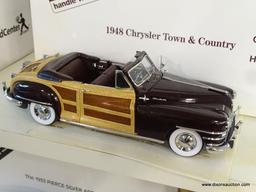 CHRYSLER TOWN & COUNTRY; THE DANBURY MINT 1948 CHRYSLER TOWN & COUNTRY 1:24 SCALE MODEL CAR WITH THE