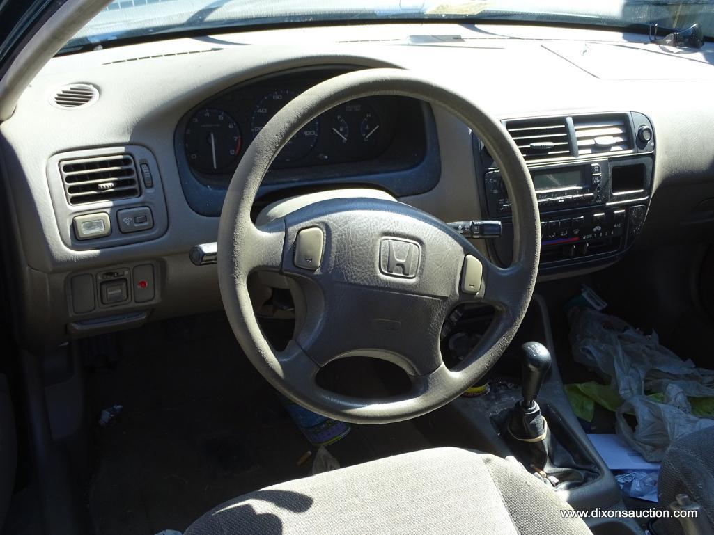 1998 GREEN HONDA CIVIC LX; VIN 2HGEJ6577WH559773. THIS VEHICLE WAS IMPOUNDED BY COLONIAL HEIGHTS