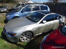 2005 SILVER BMW 645CI; VIN- WBAEH73445B193347. 113,000 MILES. V8 4.4 LITER ENGINE. REAR WHEEL DRIVE.