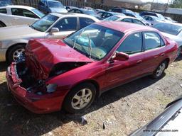 2000 RED HONDA ACCORD SE; VIN JHMCG6690YC012546.THIS CAR WAS IN AN ACCIDENT AND HAS FRONT END