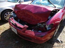 2000 RED HONDA ACCORD SE; VIN JHMCG6690YC012546.THIS CAR WAS IN AN ACCIDENT AND HAS FRONT END