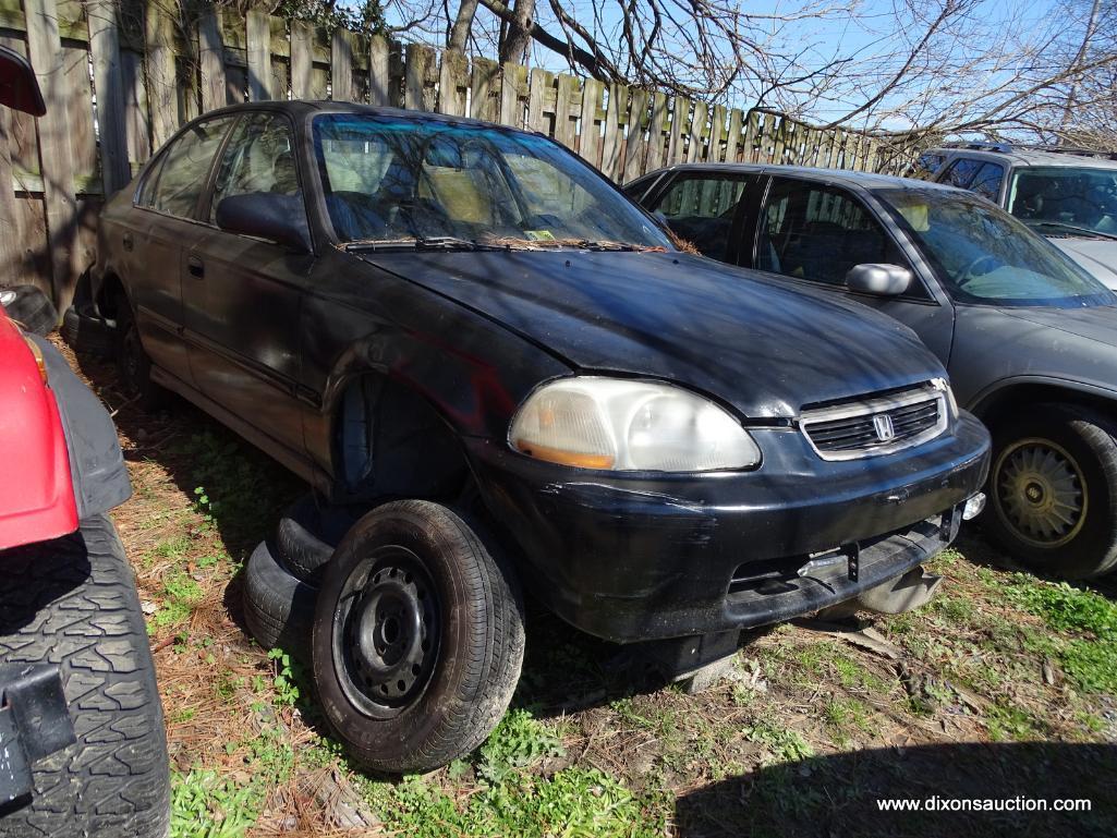 1996 BLACK HONDA CIVIC SHELL; VIN 1HGEJ6521TL025106. THIS VEHICLE WAS ABANDONED ON INTERSTATE 95. IT