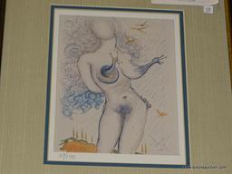 (WALL1) "SNAIL BREAST" BY SALVADOR DALI; SIGNED AND NUMBERED LIMITED EDITION GICLEE 87/175. "SNAIL
