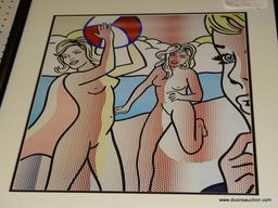 (WALL1) "NUDE WITH BEACH BALL" BY ROY LICHTENSTEIN; FRAMED ROY LICHTENSTEIN "NUDE WITH BEACH BALL".