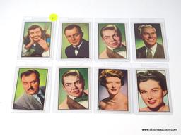 1950'S TV STARS COLLECTOR CARD LOT OF 8. AMAZING CONDITION.