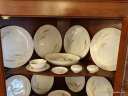 (DR) 34 PCS. OF FINE ARTS CHINA ( INSIDE OF CORNER CABINET) INCOMPLETE SET OF FINE ARTS CHINA IN THE