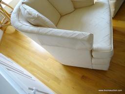 (FAM) COLONY HOUSE ARMCHAIR; 1 OF A PAIR OF COLONY HOUSE FURNITURE ARM CHAIRS IN CREAM COLOR. MADE