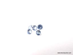 APPROX. .84CT. ROUND CUT MATCHED TANZANITES GEMSTONES 3.2X1.8