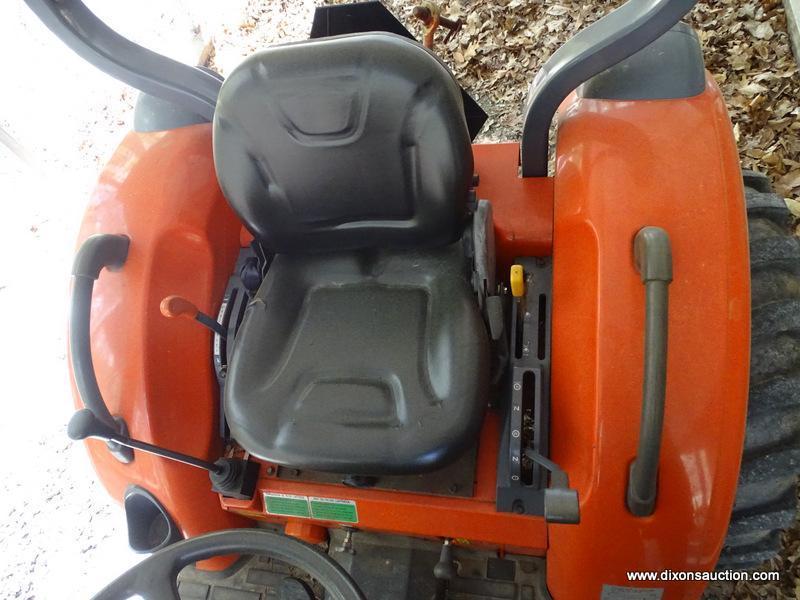 (OUT) TRACTOR WITH FRONT END LOADER; 2006 KIOTI 4 WHEEL DRIVE TRACTOR WITH FRONT END LOADER- MODEL