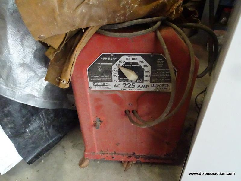 (GAR) ARC WELDER; LINCOLN ELECTRIC ARC WELDER, INCLUDES LEATHER GLOVES AND CHAPS, BOXES OF