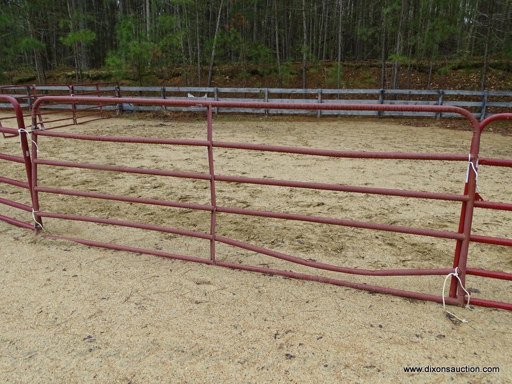 LOT OF TARTAR BAR ECONOMY TUBE GATES; RED IN COLOR. INCLUDES 7 GATES. SOME ARE BENT. EACH MEASURES