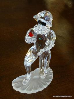 SWAROVSKI CRYSTAL FIGURINE; BEAUTIFUL SWAROVSKI CRYSTAL FIGURINE OF A HARLEQUIN, THE THIRD PIECE IN