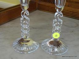 (DR) YEAR 2000 MILLENNIUM CHAMPAGNE TOASTING FLUTES; MATCHING PAIR. FLARED TOPS WITH "2000" FORMED