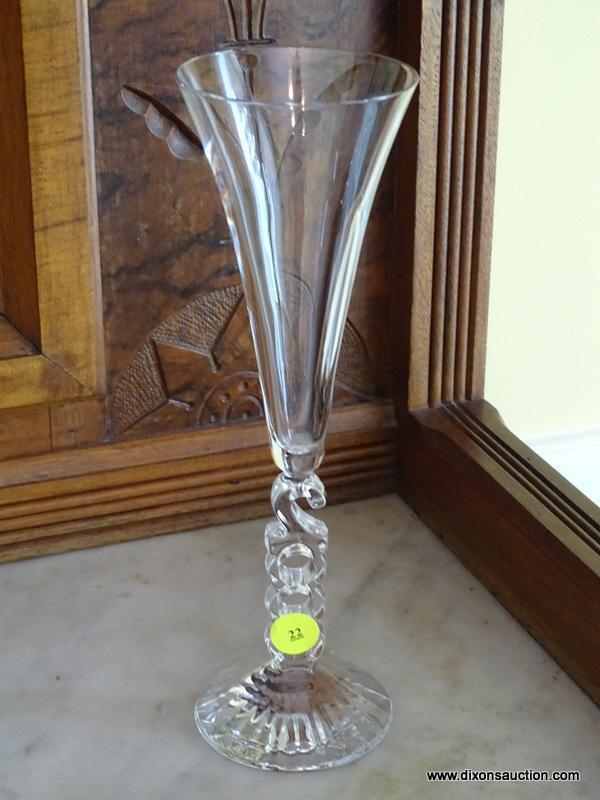 (DR) YEAR 2000 MILLENNIUM CHAMPAGNE TOASTING FLUTES; MATCHING PAIR. FLARED TOPS WITH "2000" FORMED