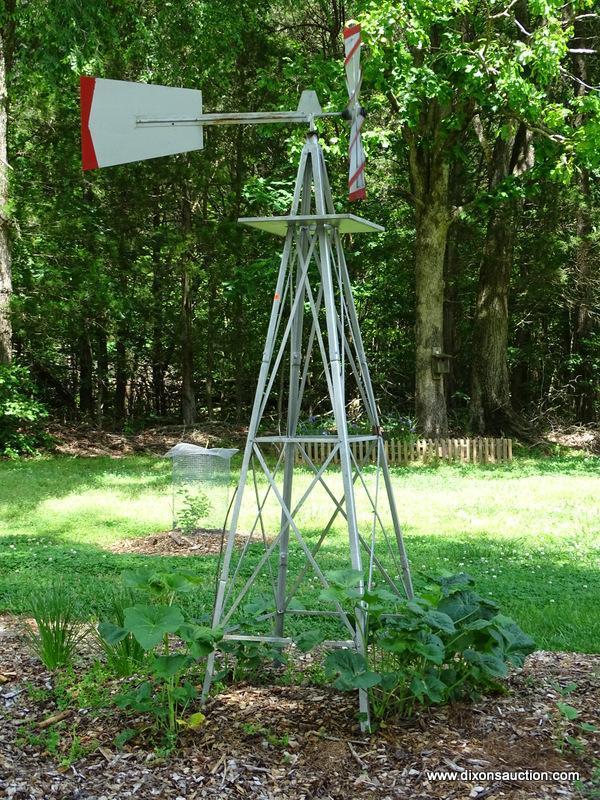 (OUT) ORNAMENTAL WINDMILL; METAL ORNAMENTAL WINDMILL-19 IN X 19 IN X 72 IN