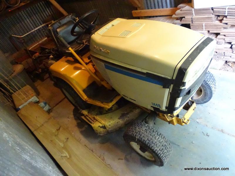 (OUT) CUB CADET LAWN TRACTOR; RIDING MOWER WITH 42 IN CUT. IS IN GOOD USED CONDITION AND READY FOR A