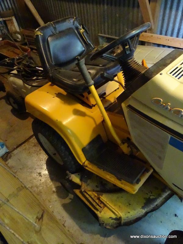 (OUT) CUB CADET LAWN TRACTOR; RIDING MOWER WITH 42 IN CUT. IS IN GOOD USED CONDITION AND READY FOR A