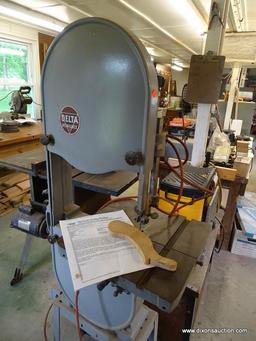 (WSHOP) BAND SAW; MADE BY DELTA MILWAUKEE. CIRCA LATE 1940'S. SERIAL #56-2035. IS IN GOOD USED