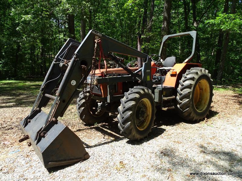 TRACTOR; ZETOR MODEL Z 7745 SERIAL NO. 031633 TRACTOR WITH ZETOR MODEL 590 FRONT END LOADER WITH