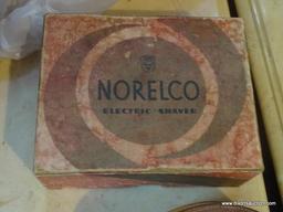 (BAS) VINTAGE RAZOR LOT; VINTAGE NORELCO ELECTRIC RAZOR IN ORIGINAL BOX AND WAHL MULTI-CUT ELECTRIC