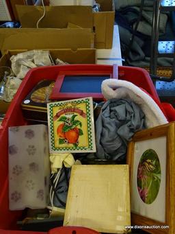 MYSTERY TUB LOT; INCLUDES ITEMS SUCH AS A CAT THEMED TIN, CLINT EASTWOOD'S "FOR A FEW DOLLARS MORE",