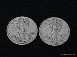 1945 & 1943 WALKING LIBERTY HALF DOLLARS