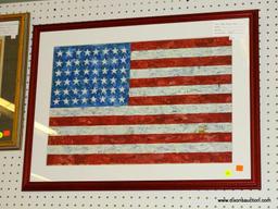 JASPER JOHNS "FLAG" PRINT; THIS IS A REPRODUCTION OF JASPER JOHNS "FLAG" MASTERPIECE WHICH WAS