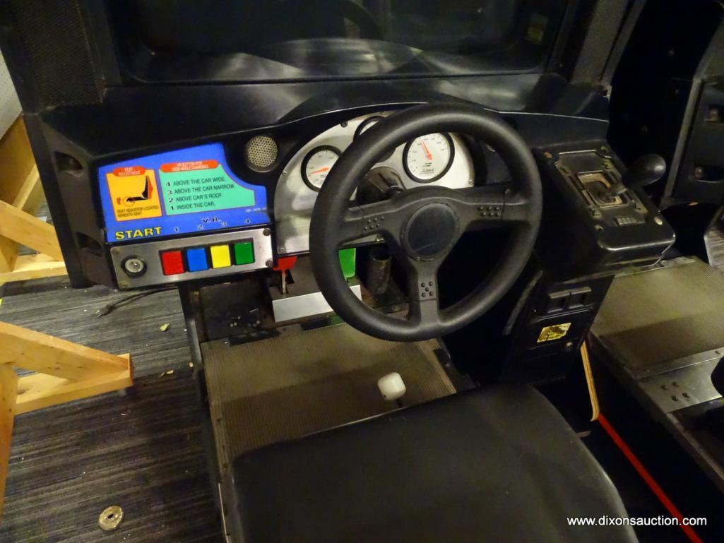 SEGA "DAYTONA USA" ARCADE-STYLE DRIVING GAME; 2-SEAT (LEFT AND RIGHT SIDE COMPONENTS) WITH