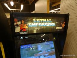 KONAMI "LETHAL ENFORCER" ARCADE SHOOTING GAME; GAME WORKS GREAT, ALL INNER WORKINGS ARE COMPLETE AND