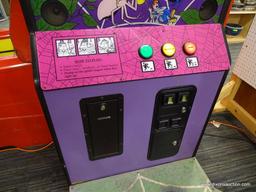 "SPIDER STOMPIN'" ARCADE-STYLE VIDEO GAME; MADE BY JALECO, UPRIGHT GAME CABINET WITH DIGITAL DISPLAY