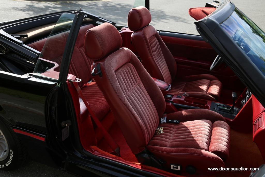 1987 GT 5.0 MUSTANG CONVERTIBLE. THIS CAR IS AN ONE FAMILY OWNED CAR SINCE 1987! VIN