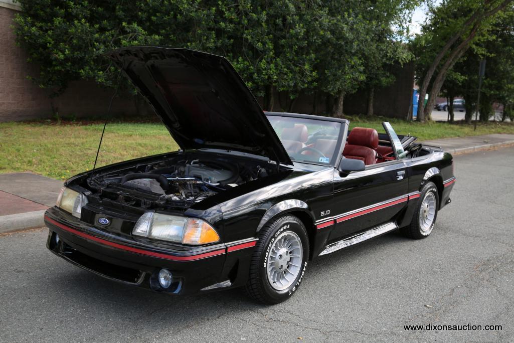 1987 GT 5.0 MUSTANG CONVERTIBLE. THIS CAR IS AN ONE FAMILY OWNED CAR SINCE 1987! VIN