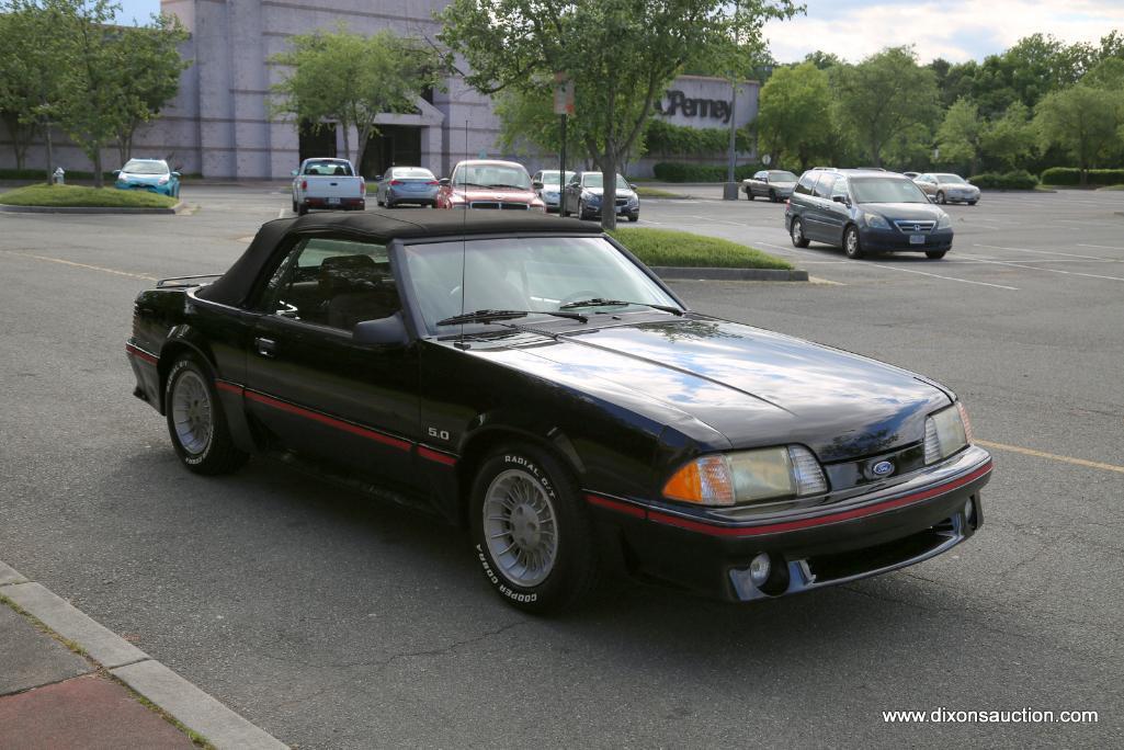1987 GT 5.0 MUSTANG CONVERTIBLE. THIS CAR IS AN ONE FAMILY OWNED CAR SINCE 1987! VIN