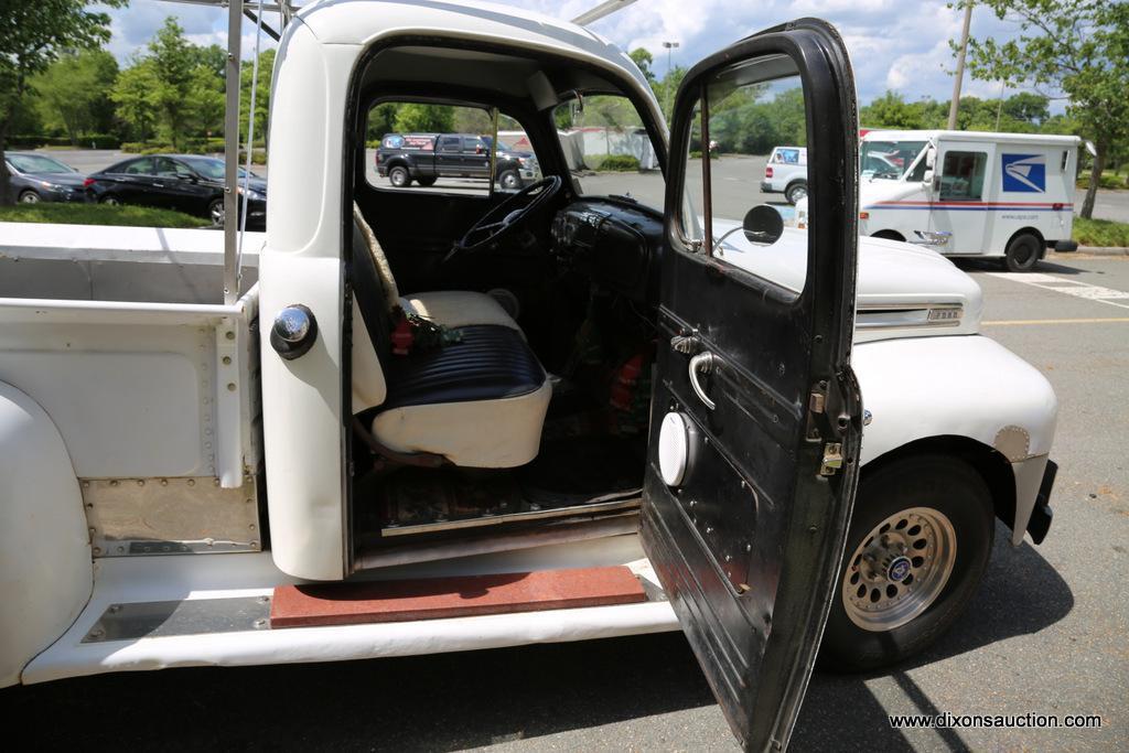 1949 FORD F1 PICKUP TRUCK. THIS 1949 FORD F-1 PICKUP TRUCK HAS A 8 CYLINDER, ROCHESTER CARBURETOR